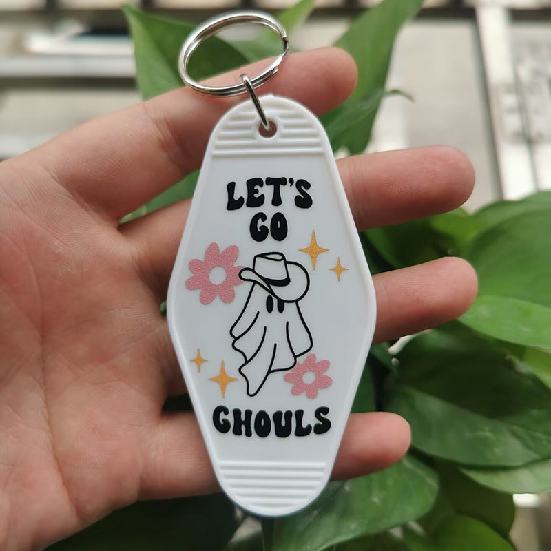 Wholesale Halloween Retro Hotel Keychain